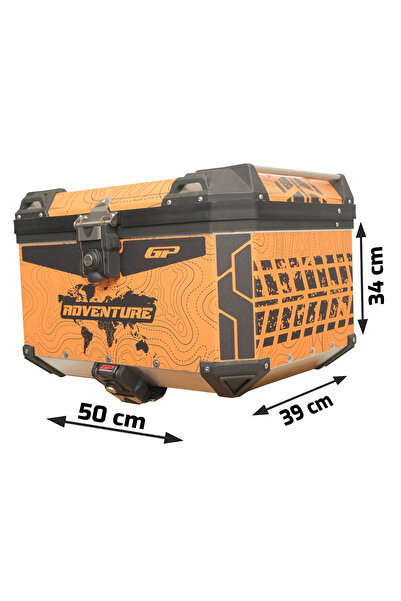 GP KOMPOZİT DSN03 Universal 45 lt Desenli Alüminyum Motosiklet Çantası