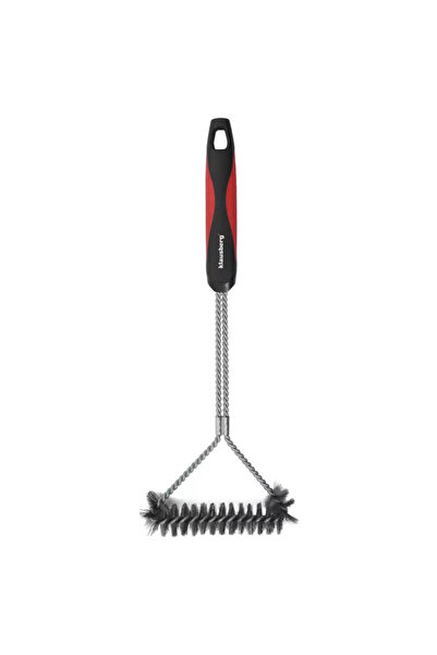Klausberg KB 7898 Barbecue Cleaning Brush, 41.5 cm, Hanging hole, Stainless steel, Black/Red