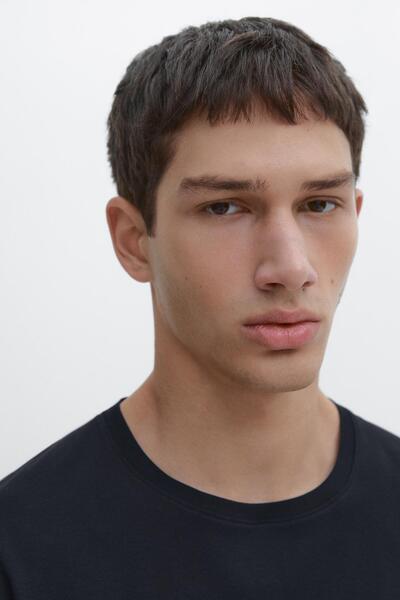 Massimo Dutti %100 merserize pamuklu t-shirt