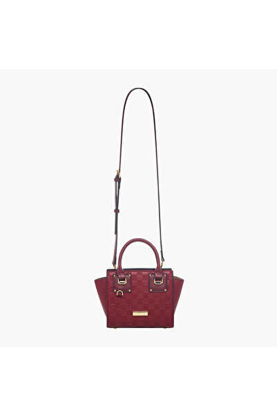 Bessie London Textured Tote Bag with Double Handles
