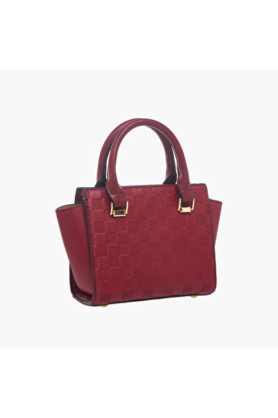 Bessie London Textured Tote Bag with Double Handles