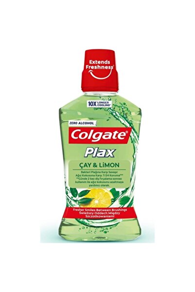 levent كولجيت بلاكس للعناية بالفم ماء الشاي والليمون 500 مل