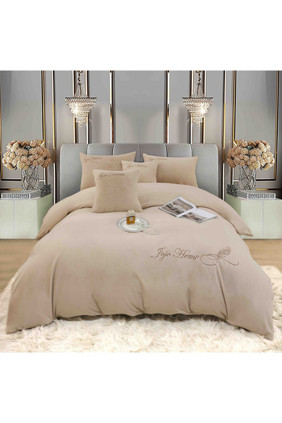 JOJO HOME Lenjerie de pat, Cocolino tip Blăniță Iepure, 2 Persoane, 6 Piese, ...