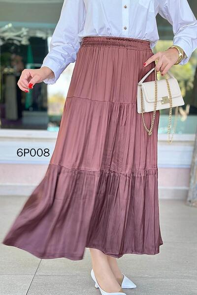 İnce Topuk Prive Series Satin Skirt 6P008