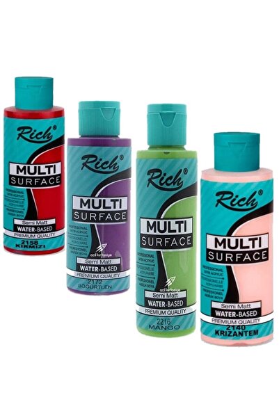 Rich Supertrend Multi Surface Profesyonel Akrilik Boya 120 Cc .x 4 Karışık Renk