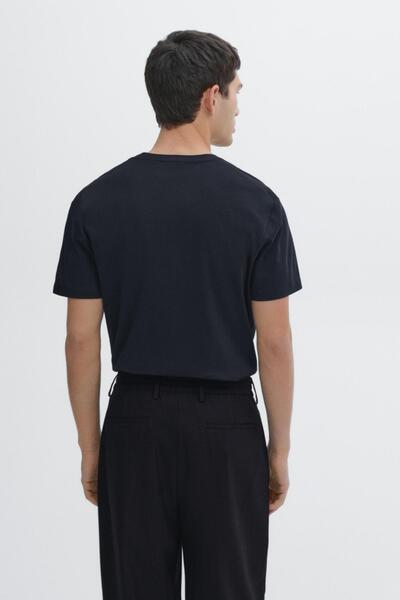 Massimo Dutti %100 merserize pamuklu t-shirt