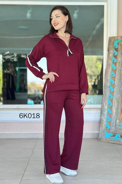 İnce Topuk طقم مودال مخطط 6k018