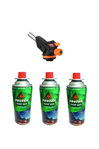 Epilons 3 Cartridge Lighter Puree Set - Turbo Tourch Camping Picnic Puree Set