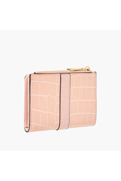 SASHA Textured Bi-Fold Wallet with Zip Closure