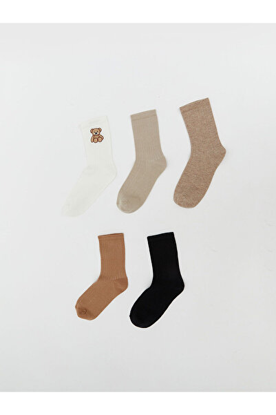 LC Waikiki Νέα σεζόν με τύπωμα Γυναικείες κάλτσες 5-συσκευασία