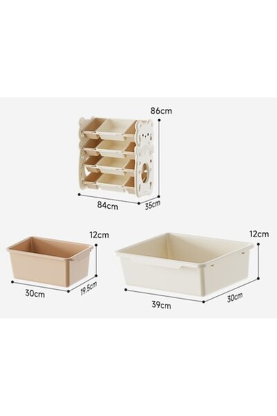 OEM Organizator pentru jucării și cărți, 12 spații de depozitare, temă Ursule...