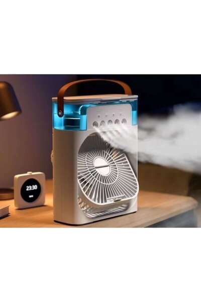 OEM Mini portable air cooler with humidifier, 600ml water tank, 25x20x8.5 cm, white