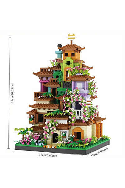 Choice 61018 3688 Pieces of Magic Flower House Building Block Toys, Suitable for Holiday Gifts and Birthday