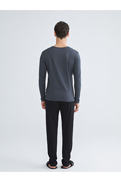 LC Waikiki Sparkling Choices from Shining Store |   Crew Neck Long Sleeve Men's Pajama Set