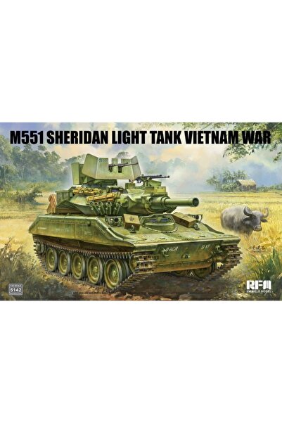 Choice مجموعة دبابة خفيفة شيريدان M551 من رايفيلد 5142 بمقياس 1/35 من حرب فيتنام، مصنوعة من البلاستيك، طقم نموذج دبابة
