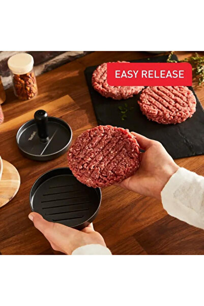 TEFAL Meat Press K1851134, 12 cm, Ergonomic Handle, Black