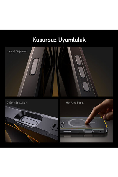 Aohi The Future Iphone 16 Pro Max Kılıfı Desert Titanium, Tam Kaplayan Kırılmaz Temperli Camlı Korum