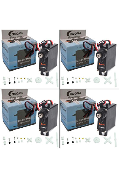 Choice 4PCS DS843MG 4PCS Corona DS843MG Digital Servo High Torque Metal Gear Servo 4.8kg/0.10sec/8.5g For R