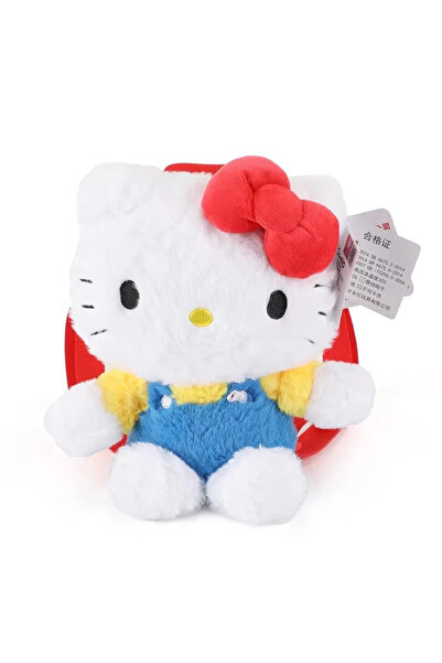 Miniso حقيبة ظهر هيلو كيتي هيلو كيتي الجميلة المصنوعة من القطيفة الناعمة بتصم...