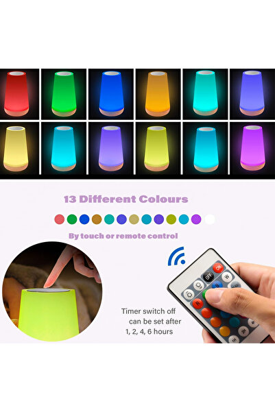 Primo Plus LED Bedside Lamp Rechargeable Night Lamp Night Light