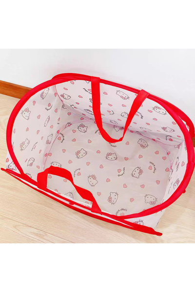 Choice 1pcs-Hello Kitty Anime Sanrio Hello Kitty Folding Dirty Laundry Basket Kawaii Kt Cat Home Folding Cl