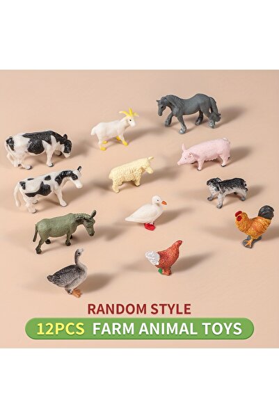 Choice 12 قطعة من نماذج حيوانات المزرعة البرية الصغيرة، أسد، نمر، خروف، خنزير...