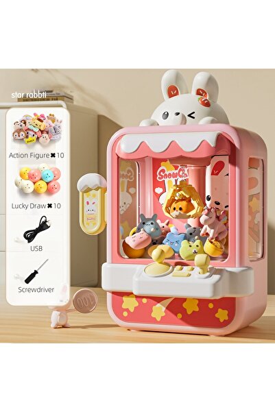 Choice Rabbit Dinosaur Claw Machine Toys Electronic Arcade Game Adjustable Catch Doll Machine Music Mini Ve
