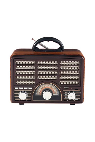 Denx Rechargeable HI-FI Radio with Remote Control, Large Capacity Battery, Portable, Retro Style FM Radio