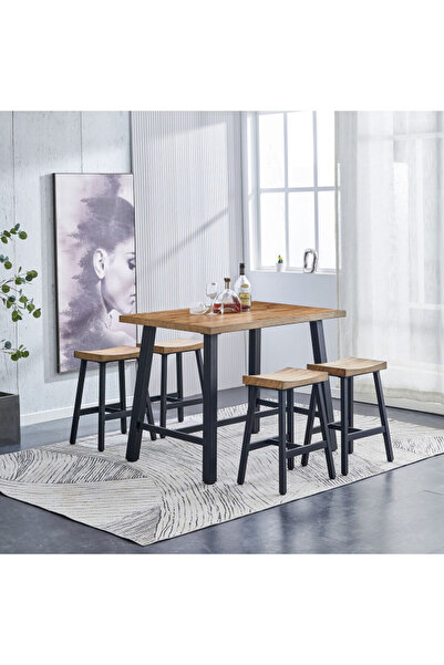 micasa 5-Piece Durable Construction Bar Table and Stool Set