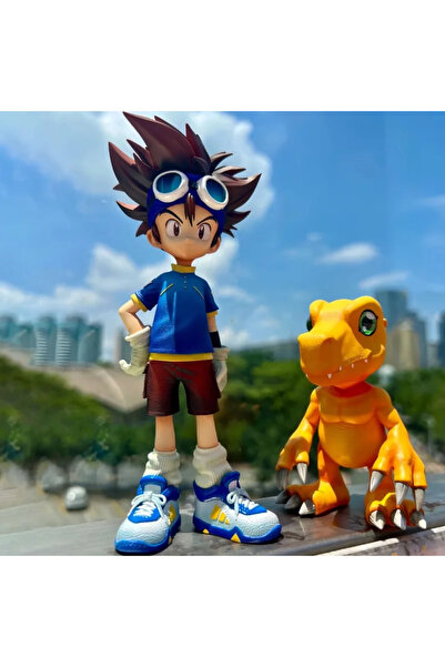 BANDAI 2Pcs-set No box Digital Monster Anime Figure Yagami Taichi Agumon Digimon Adventure Action Figures C