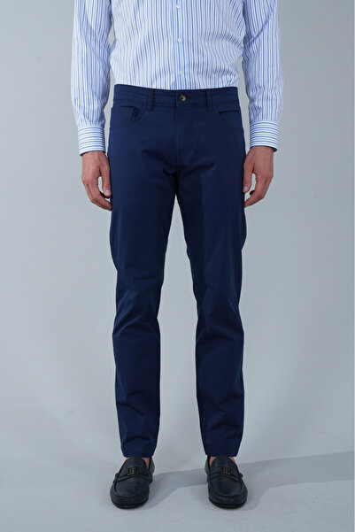 Bisse Açık Lacivert Pamuk 5 Cepli Spor Erkek Pantolon