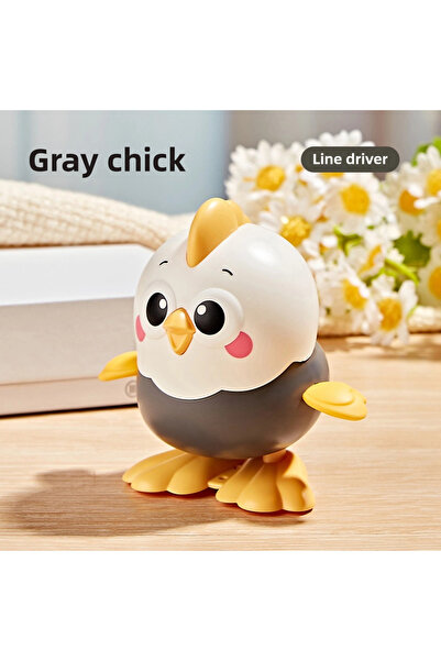 Choice Grey Chick New Children's Moving Cartoon Jumping Little Yellow Chicken Wind-Up Toy for Babies, Wind-