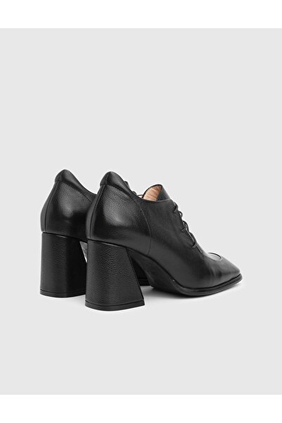 İLVİ Petrin Genuine Leather Black Women's Heeled Shoes