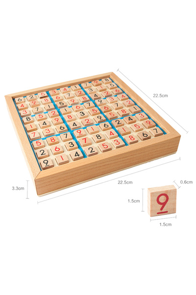 Choice BZS00032 سودوكو كلمات متقاطعة مونتيسوري أرقام تعليمية خشبية ألعاب منطق الاستدلال مربع لاتيني م