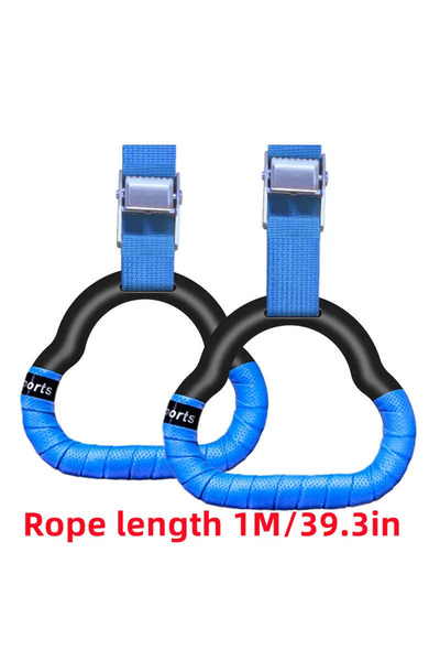 Choice 1M blue Gymnastics Rings Kid Sport Toy Non-Slip Gym Rings With Swing Adjustable Straps Pull-up Worko