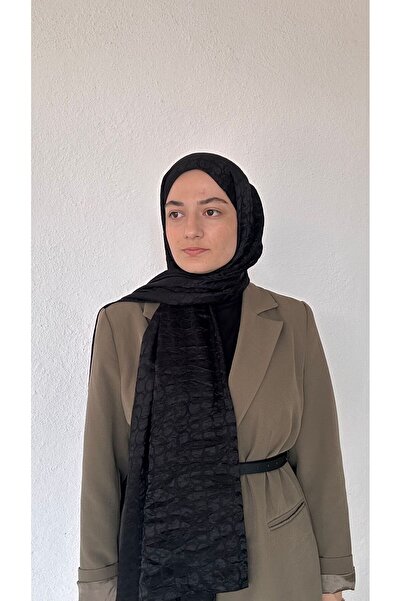 LOSYANA Lunè Pamuk Jakar Şal - Siyah