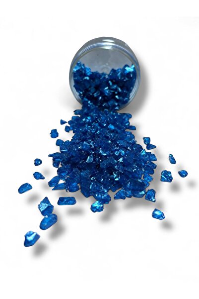 stonechem Epoksi Çalışmalarınız İçin Parlak Cam Kırıkları 4-8 mm MAVİ 100 gr