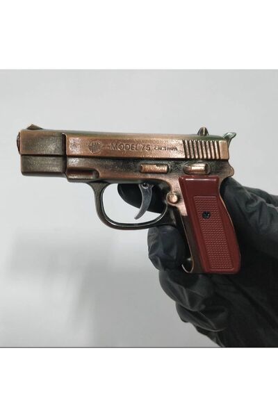 HEPBİMODA Silah Şeklinde Çakmak Fenerli Hediyelik Çakmak