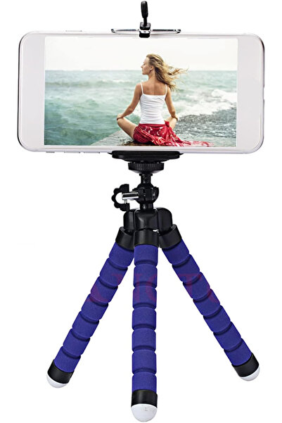 Primo Plus Flexible Bendable Octopus Shape Mobile Phone Tripod Blue