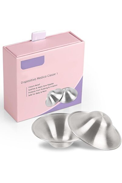 Choice واقيات حلمة بيضاء ساخنة ومهدئة، مستلزمات الرضاعة الطبيعية الفضية سهلة الاستخدام، حلمة أصلية