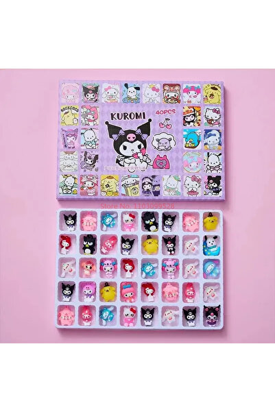 Miniso دمية هيلو كيتي ميلودي من سانريو، صندوق هدايا كرتوني، طقم مفاجأة لطيف مصنوع يدويًا للأطفال