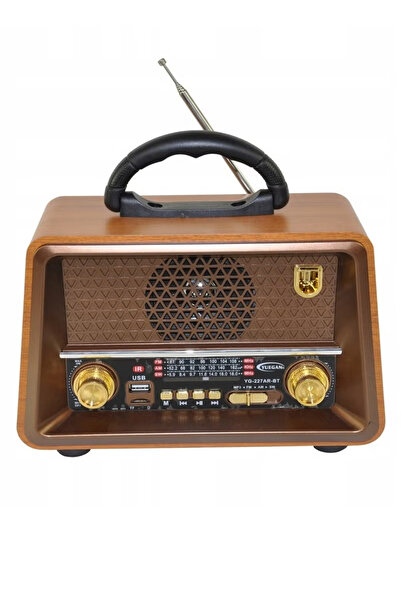 Denx Rechargeable HI-FI Radio with Remote Control, Large Capacity Battery, Portable, Retro Style FM Radio