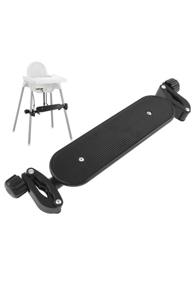 Choice مسند قدم لكرسي الأطفال المرتفع باللون الأسود قطعة واحدة، مسند قدم عالم...