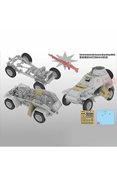 Choice LAN Model Assembled Model MM-35004 BA-64B(r) Light Armoured Car German Army Full Built-in Kit 1/...