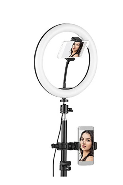 Primo Plus 10 inch Ring Light With Tripod Stand And 360° Phone Holder Black/White/Silver