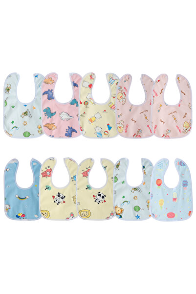 Choice مجموعة مريلة للأطفال من 10 قطع للأولاد والبنات، مريلة تغذية للأطفال قا...