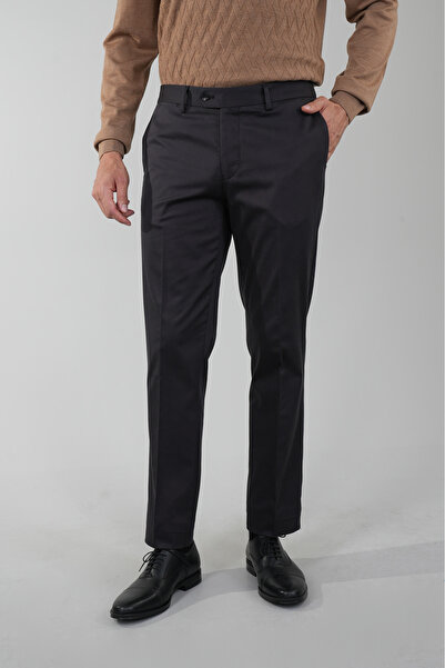 Bisse Antrasit Doğal Pamuk Pilesiz Spor Pantolon