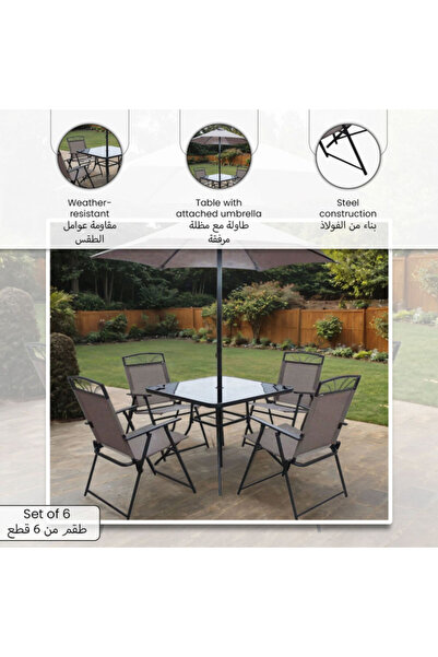 Living Accents 6-Piece Weather Resistant Durable Outdoor Dining Set