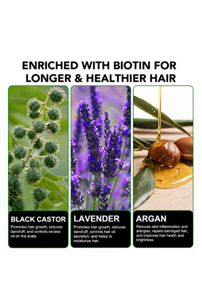 OEM 3 in 1 Shampoo Conditioner with Jamaican Black Castor Oil, Lavender and Argan, 300 ml, ALIVER®