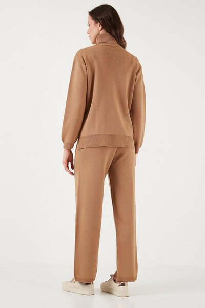 Fashion Friends Turtleneck Suit Camel